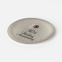 Prato De Papel 50ª Prata de Papel de Aniversário