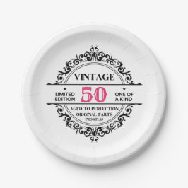 Prato De Papel 50ª Vintage, 50º aniversário