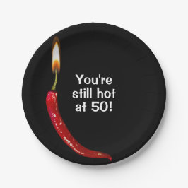 Prato De Papel 50º Aniversário do Red Hot Pepper