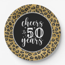 50º Aniversário Leopardo Negro e tema Dourado