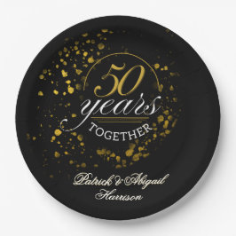 Prato De Papel 50 Anos Juntos Festa de Ouro Casado