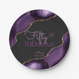Prato De Papel 50 e 50ª Pratas de Aniversário Fabulosas