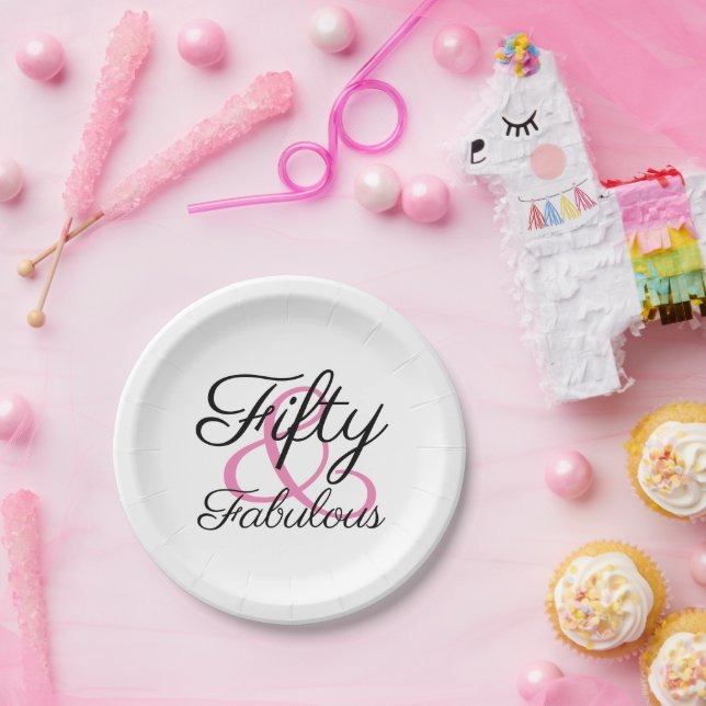Prato De Papel 50 e Fabulosa 50ª Festa de aniversário (Festa)
