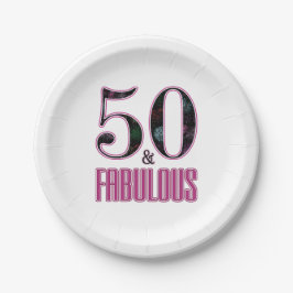 Prato De Papel 50 e Fabulosa Tipografia Preta Rosa 50º Aniversári