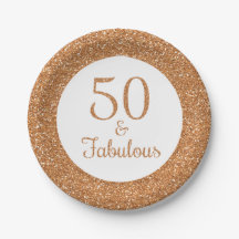 50 e fabuloso Aniversário com brilho Dourado