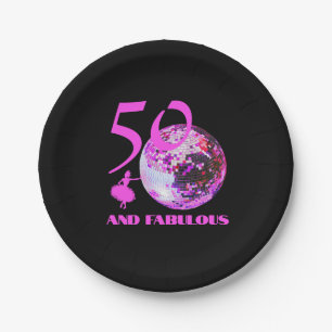 Prato De Papel 50 e Fabuloso dançarino de discoteca preto anivers