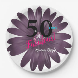 Prato De Papel 50 Fabulosa margarida roxa, versátil