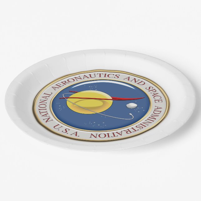 Prato De Papel [510] NASA Emblem [3D] (Inclinado)