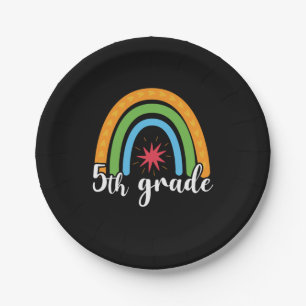 Prato De Papel 5 Grau 5 Teacher Grau Rainbow Star