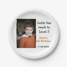 Prato De Papel 5 jogo de aniversário em data moderna