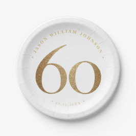 Prato De Papel 60ª Festa de aniversário