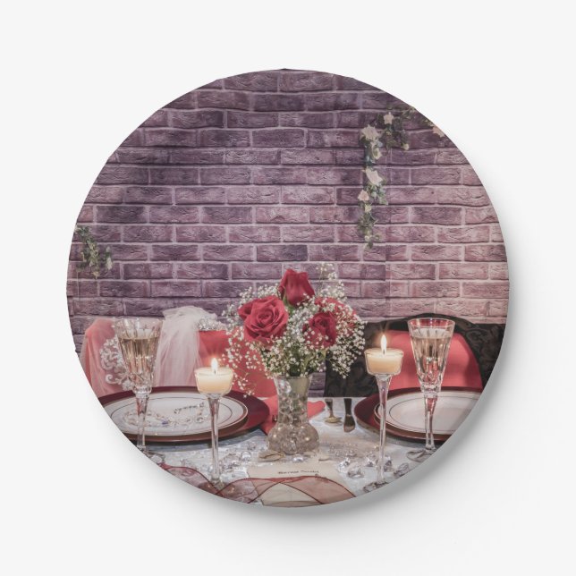 Prato De Papel 6371-Mesa de noiva e noiva (Frente)