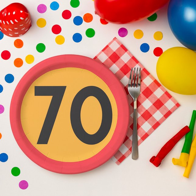 Prato De Papel 70 Sinal de velocidade-limite de circulação rodovi (Criador carregado)