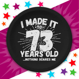 Prato De Papel 73 Anos Sarcástico Meme Engraçado 73º Aniversário