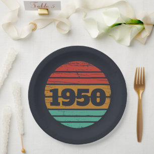Prato De Papel 75 anos de idade personalizados