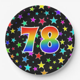 Prato De Papel 78º Evento: Arco-Íris Negrito, Divertido, Colorido