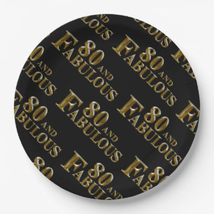 Prato De Papel 80 Birthday