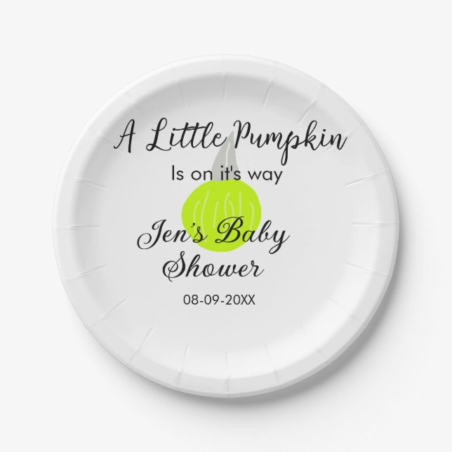 Prato De Papel A abóbora de neon verde está a caminho (Frente)