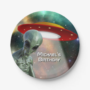 Prato De Papel A alienígena e o UFO personalizam