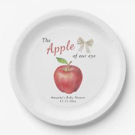 Prato De Papel A Apple do nosso Chá de fraldas