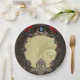 Prato De Papel A armação ostenta um design opulente