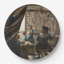 Prato De Papel A arte da pintura por Johannes Vermeer