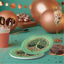 Prato De Papel A árvore da vida com nós Celtas.