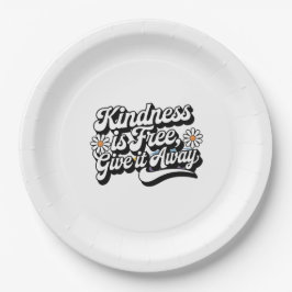 Prato De Papel "A bondade é livre, dá-lhe saída"