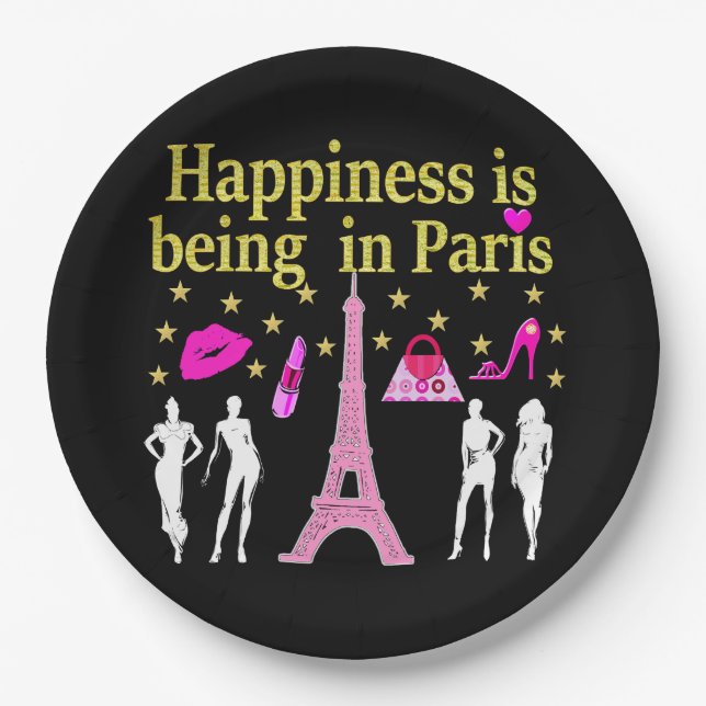 PRATO DE PAPEL A FELICIDADE ESTÁ SENDO EM PARIS (Frente)