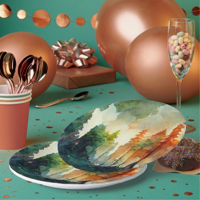 Prato De Papel A Floresta (natureza) (Múltiplo)