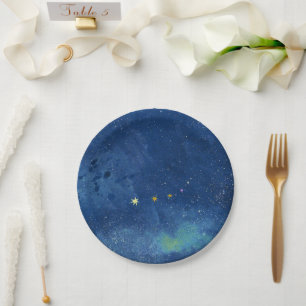Prato De Papel A ilustração do céu estrelado