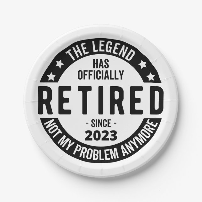 Prato De Papel A Lenda Oficialmente Aposentou-Se, 2023 (Frente)