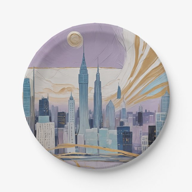 Prato De Papel A Lunar Cityscape (Frente)