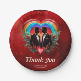 Prato De Papel A magia do momento: elegantes gay silhuetas.