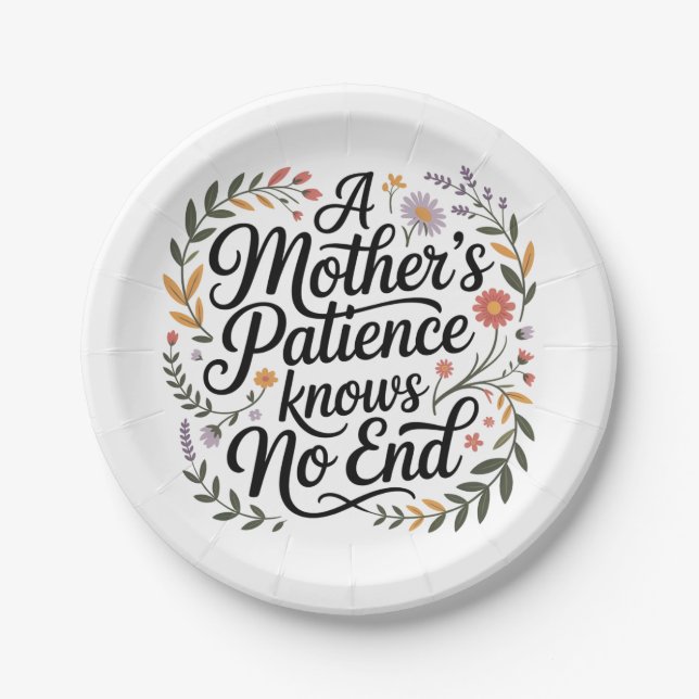 Prato De Papel A Mother's Patience Knows No End (Frente)
