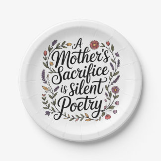 Prato De Papel A Mother's Sacrifice Is Silent Poetry