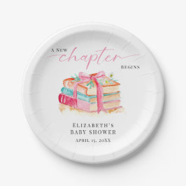 Prato De Papel A New Chapter Begins Baby Shower Watercolor Books 