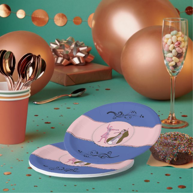 Prato De Papel A Pata de Papel dos Dançarinos (Múltiplo)