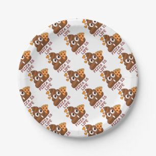 Prato De Papel A pizza é tombadilho Emoji da vida