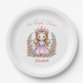 Prato De Papel A Princesa Real Cutenesa Rosa