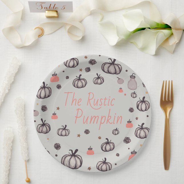 Prato De Papel A Pumpkin Russo (Casamento)