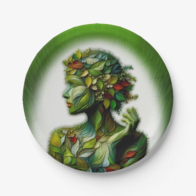 Prato De Papel A Senhora Verde (Frente)