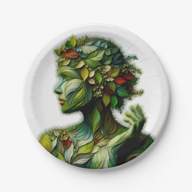 Prato De Papel A Senhora Verde - Fundo Branco (Frente)