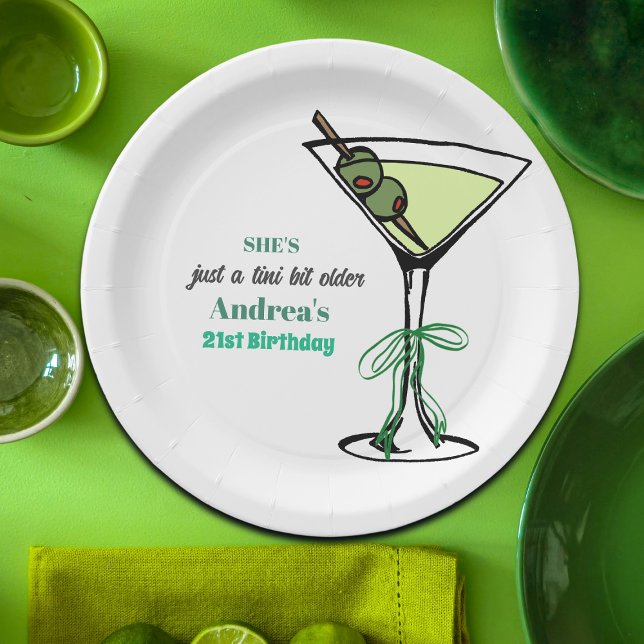 Prato De Papel A Tini Bit Older 21st Birthday Party (Criador carregado)