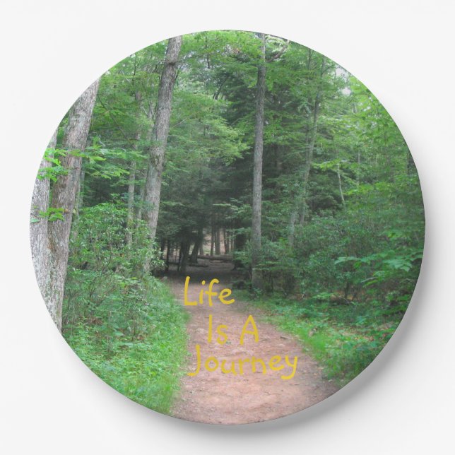 Prato De Papel A Vida É Uma Viagem 2 (Frente)