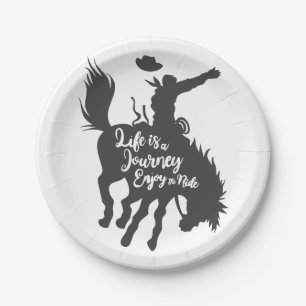 Prato De Papel A vida é uma viagem divertida - Escolha a cor de 