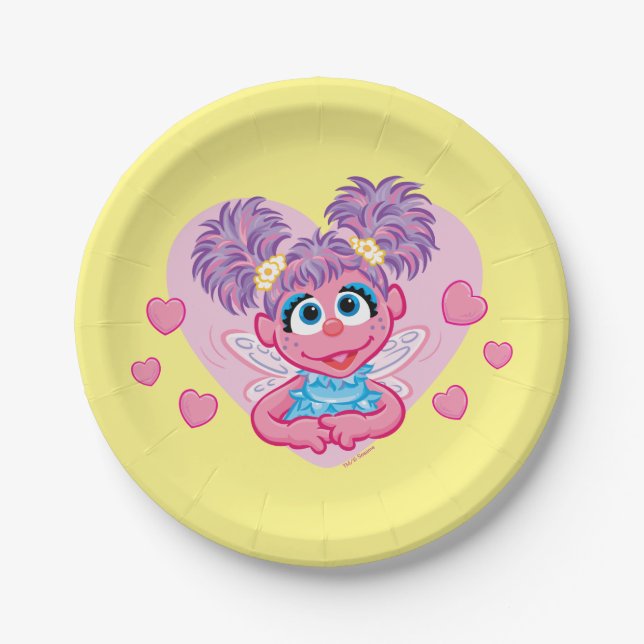 Prato De Papel Abby Cadabby Namorados Hearts Graphic (Frente)