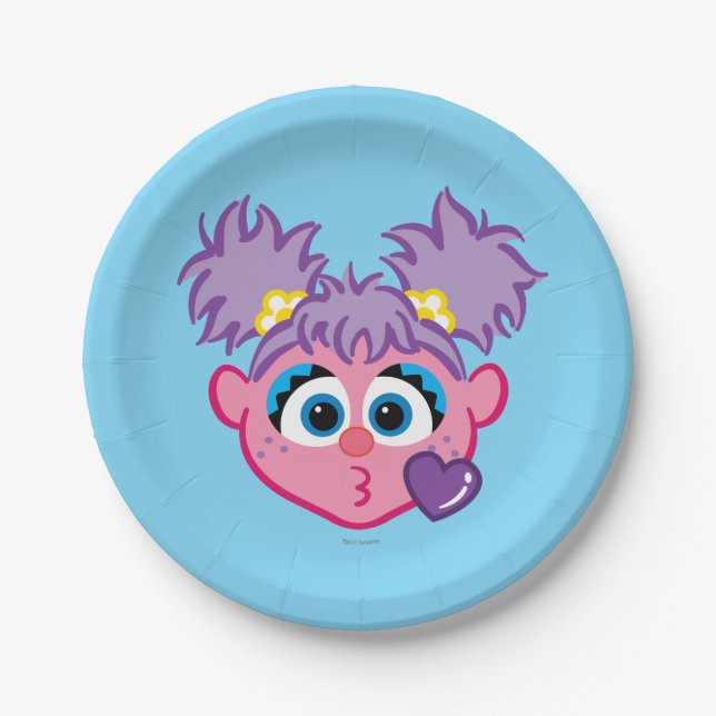 Prato De Papel Abby Face Jogando Beijo (Frente)