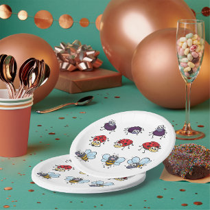 Prato De Papel Abelha Espinhoca Engraçada