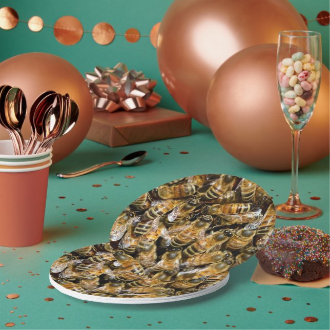 Prato De Papel Abelhas (Múltiplo)